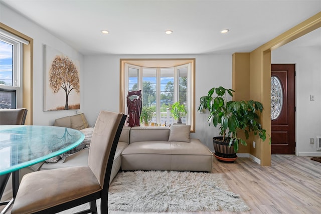 31 Forestburgh Rd, Monticello, NY 12701 - dining area with wood finished floors, recessed lighting, and baseboards