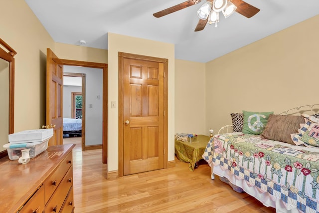 65 Oxford Springs Rd, Chester, NY 10918 - bedroom with light wood-style floors and a ceiling fan