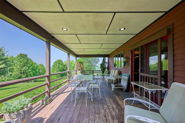 99 Dietz Rd, Jeffersonville, NY 12748 - wooden terrace featuring outdoor dining area