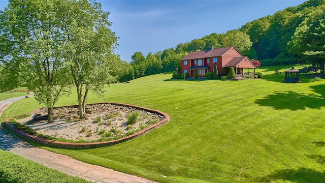 99 Dietz Rd, Jeffersonville, NY 12748 - view of green lawn featuring a forest view