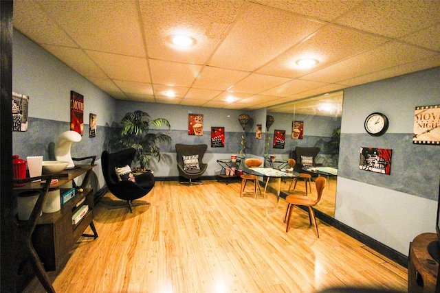 99 Dietz Rd, Jeffersonville, NY 12748 - living room with a drop ceiling and wood finished floors