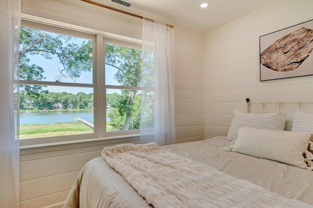 2000 Beebe Dr, Cutchogue, NY 11935 - bedroom featuring a water view and recessed lighting
