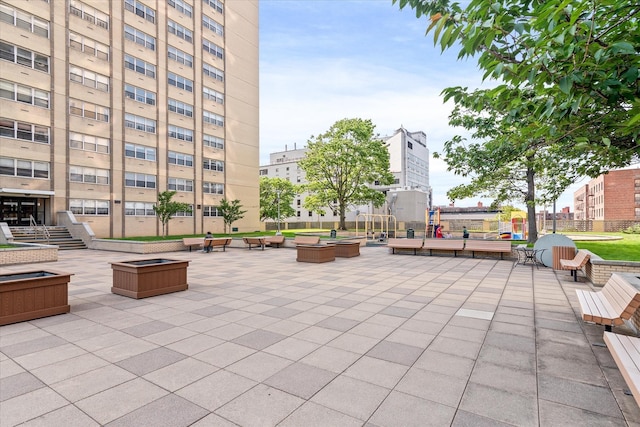 102-30 66th Rd Unit 4B, Forest Hills, NY 11375 - view of community with a patio