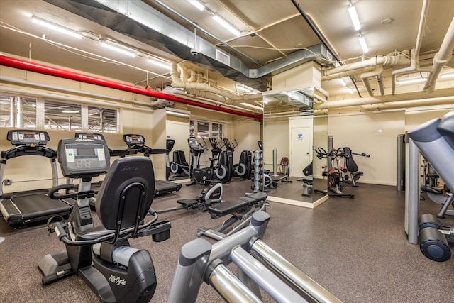 102-30 66th Rd Unit 4B, Forest Hills, NY 11375 - workout area featuring baseboards