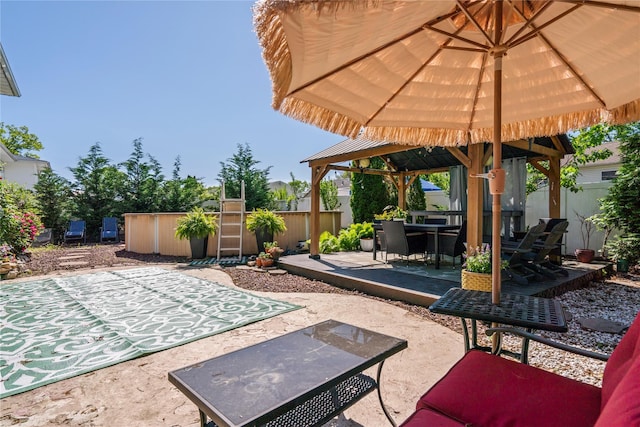 402 Chelsea Ave, West Babylon, NY 11704 - view of patio with a gazebo and outdoor dining area