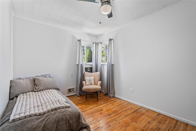 402 Chelsea Ave, West Babylon, NY 11704 - bedroom featuring light wood-style floors, a ceiling fan, and baseboards