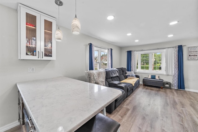 226 Mile Square Rd, Yonkers, NY 10701 - dining area featuring wood finished floors, recessed lighting, and baseboards
