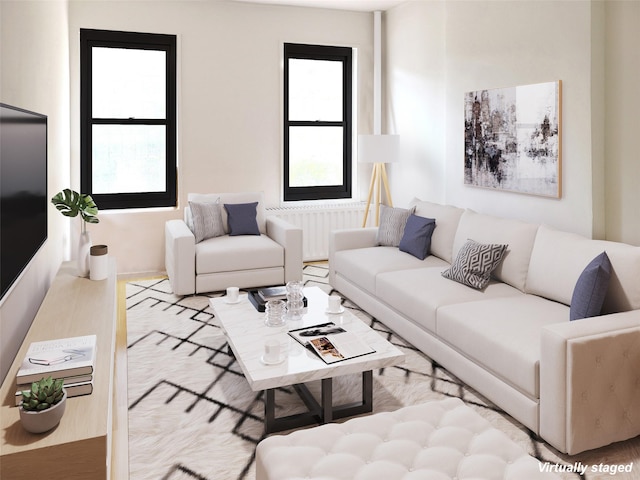 157 W 123rd St Unit 2H, New York Manhattan, NY 10027 - living area with radiator heating unit