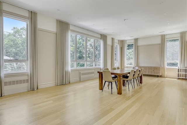 21 Dale Rd, Monsey, NY 10952 - dining area with light wood-style floors and radiator