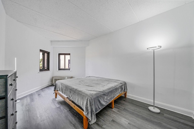 725 Miller Ave Unit 134, Freeport, NY 11520 - bedroom with wood finished floors, a textured ceiling, baseboards, and radiator