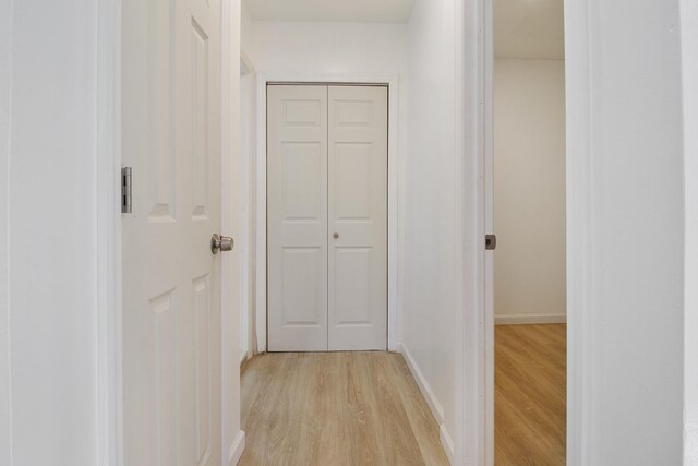 16 Sampson Ave, Islandia, NY 11749 - hall featuring light wood-style floors and baseboards