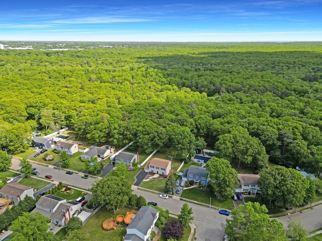 16 Sampson Ave, Islandia, NY 11749 - aerial view of property and surrounding area with a forest