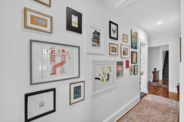 235 Ringgold St, Peekskill, NY 10566 - corridor featuring wood finished floors and recessed lighting