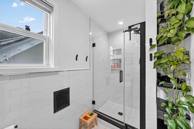 235 Ringgold St, Peekskill, NY 10566 - full bathroom featuring a stall shower and recessed lighting