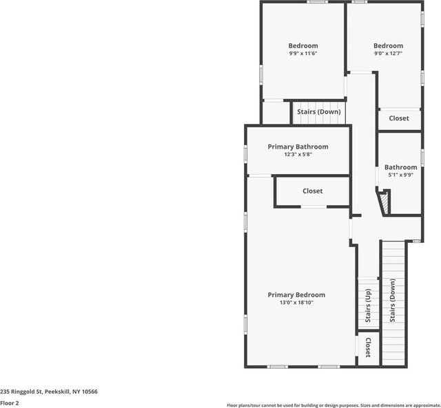 235 Ringgold St, Peekskill, NY 10566 - view of floor plan / room layout