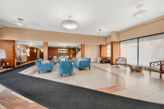 1155 Warburton Ave Unit 12U, Yonkers, NY 10701 - community lobby with wooden walls