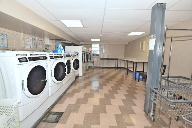 16 Main St Unit 3K, East Rockaway, NY 11518 - shared laundry room featuring washer and clothes dryer