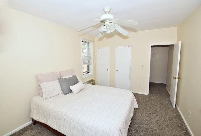 16 Main St Unit 3K, East Rockaway, NY 11518 - carpeted bedroom with baseboards and a ceiling fan