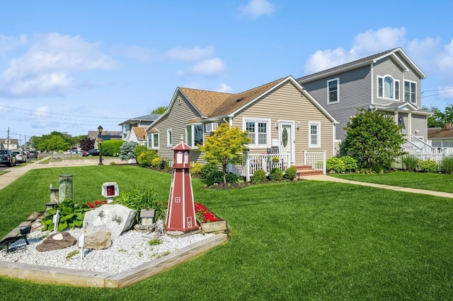 203 E Shore Rd, Lindenhurst, NY 11757 - view of front of property with a front lawn