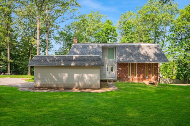34 Winesap Ln, Monsey, NY 10952 - back of house featuring a chimney and roof with shingles