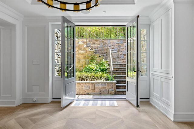 22 Terrace Ct, Old Westbury, NY 11568 - entryway featuring ornamental molding
