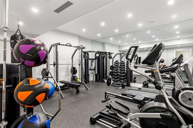 22 Terrace Ct, Old Westbury, NY 11568 - exercise room featuring recessed lighting