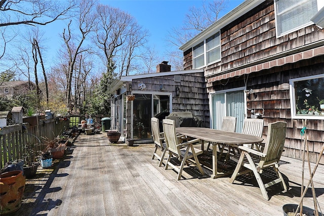 12 Rustic Gate Ln, Dix Hills, NY 11746 - wooden terrace featuring outdoor dining area