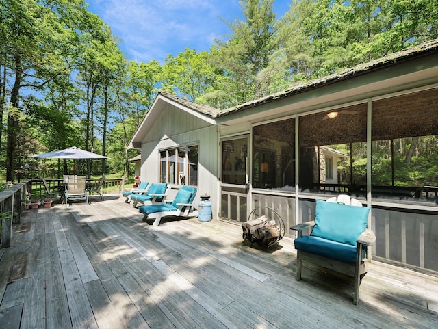 141 Mountain Laurel Ln, Glen Spey, NY 12737 - deck featuring outdoor dining area and an outdoor living space