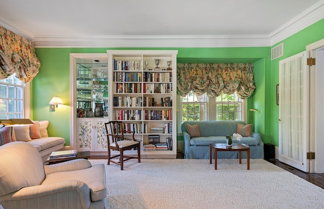 107 Quogue St, Quogue, NY 11959 - living area featuring ornamental molding