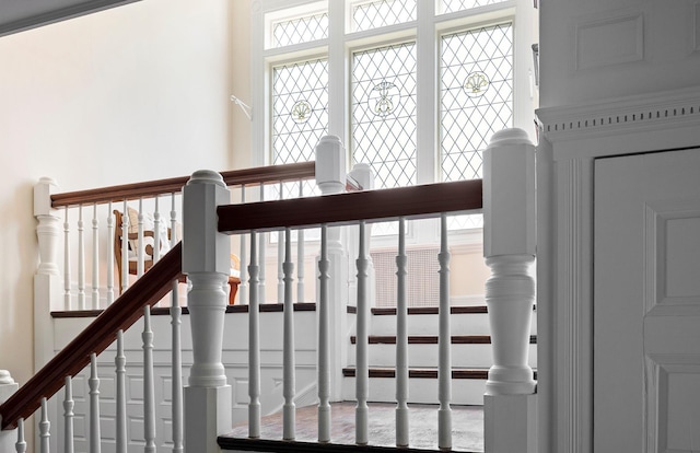107 Quogue St, Quogue, NY 11959 - stairway with a high ceiling