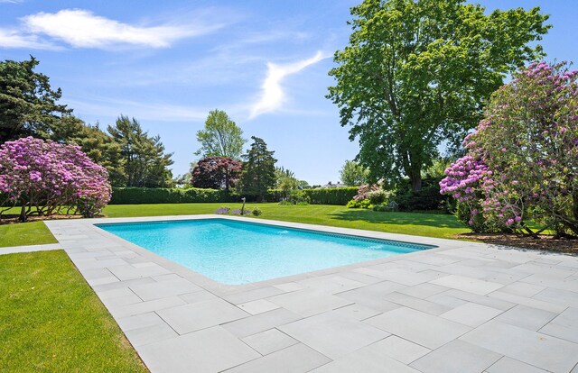 107 Quogue St, Quogue, NY 11959 - outdoor pool with a lawn and a patio area