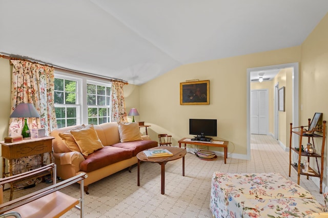 24 Wellington Rd, Locust Valley, NY 11560 - carpeted living area with vaulted ceiling and baseboards