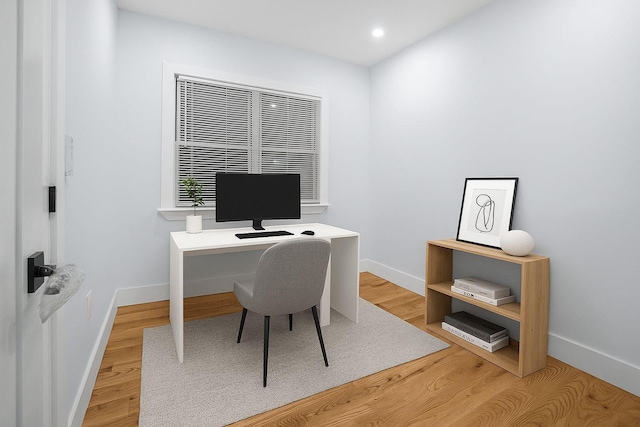 3919 Murdock Ave, Bronx, NY 10466 - office area featuring light wood-style flooring and recessed lighting
