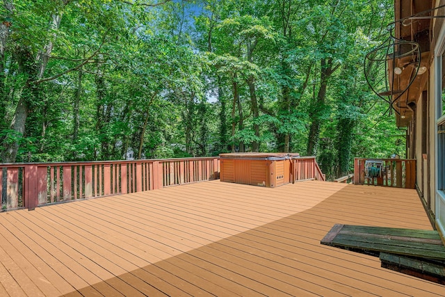 114 Oakwood Dr, Wading River, NY 11792 - deck with a hot tub