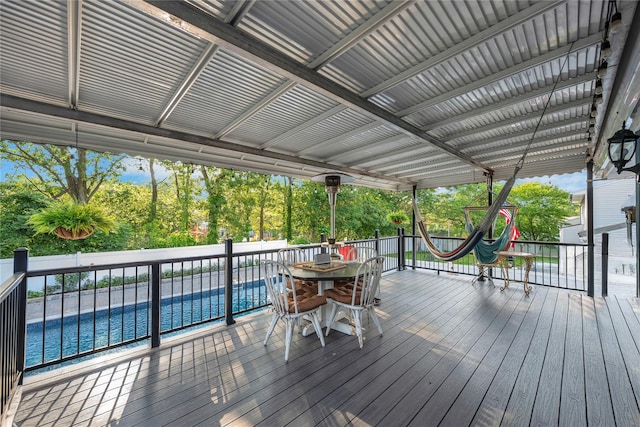 15 Fairway Dr, Old Bethpage, NY 11804 - wooden terrace with outdoor dining area