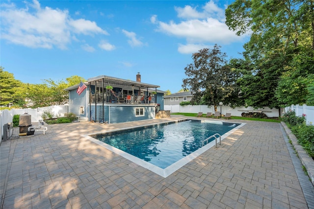 15 Fairway Dr, Old Bethpage, NY 11804 - view of pool featuring a patio area and a fenced backyard