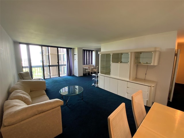 27110 Grand Central Pkwy Unit 11A, Floral Park, NY 11005 - living area featuring dark colored carpet