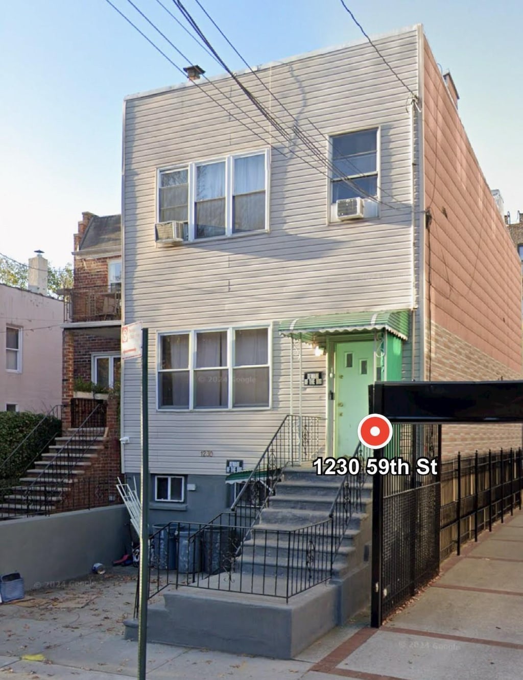 1230 59th St, Brooklyn, NY 11219 - view of front of house featuring cooling unit