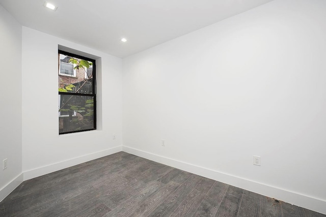 370 Rutland Rd, Brooklyn, NY 11225 - empty room featuring dark wood finished floors and recessed lighting