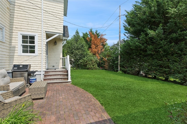 58 Garden St, Garden City, NY 11530 - view of green lawn with a patio area