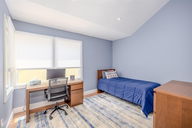 10 Head Of Pond Rd Unit 8, Water Mill, NY 11976 - bedroom featuring wood finished floors, baseboards, an office area, and recessed lighting