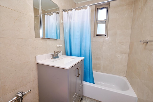 67-25 Clyde St Unit 2L, Forest Hills, NY 11375 - bathroom featuring vanity and shower / bath combination with curtain