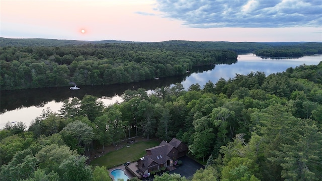1775 Plank Rd, Forestburgh, NY 12777 - drone / aerial view of a heavily wooded area and a nearby body of water