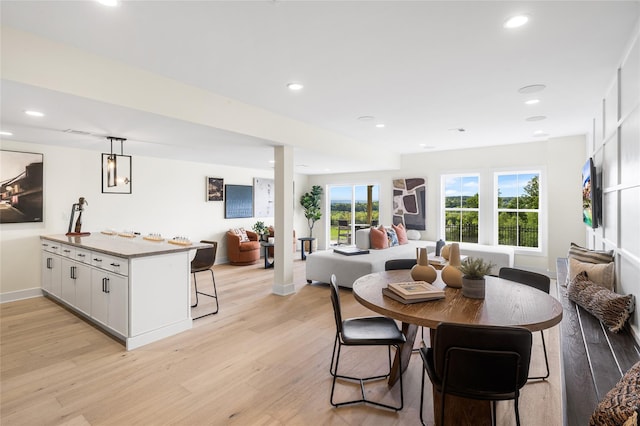 3502 Bennington Dr Unit 113, Fishkill, NY 12524 - dining area with light wood-type flooring, recessed lighting, and baseboards