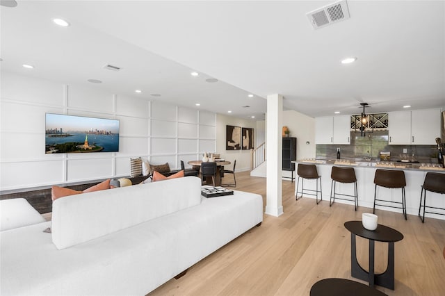3502 Bennington Dr Unit 113, Fishkill, NY 12524 - living room featuring light wood-style floors and recessed lighting