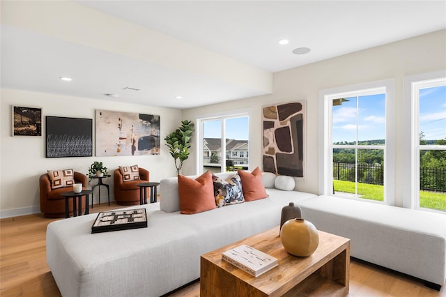 3502 Bennington Dr Unit 113, Fishkill, NY 12524 - living room with light wood-style floors, recessed lighting, and baseboards