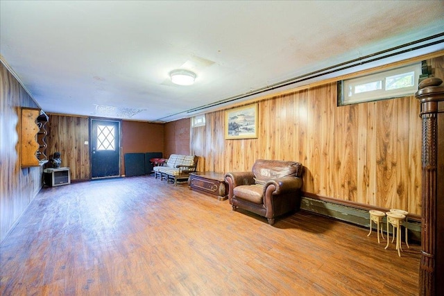 18 Gerow Ln, Cornwall, NY 12553 - sitting room featuring wood walls and wood finished floors