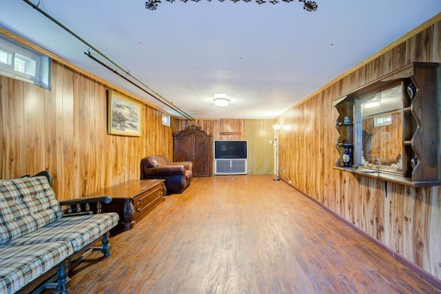 18 Gerow Ln, Cornwall, NY 12553 - sitting room with wood walls and wood finished floors