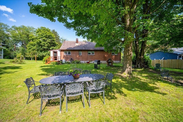 18 Gerow Ln, Cornwall, NY 12553 - view of yard featuring outdoor dining area and a deck