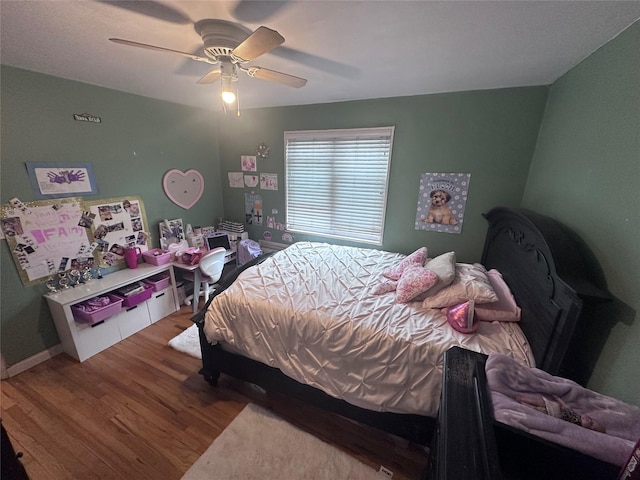224-43A 64th Ave Unit 43A/545, Oakland Gardens, NY 11364 - bedroom with wood finished floors and a ceiling fan